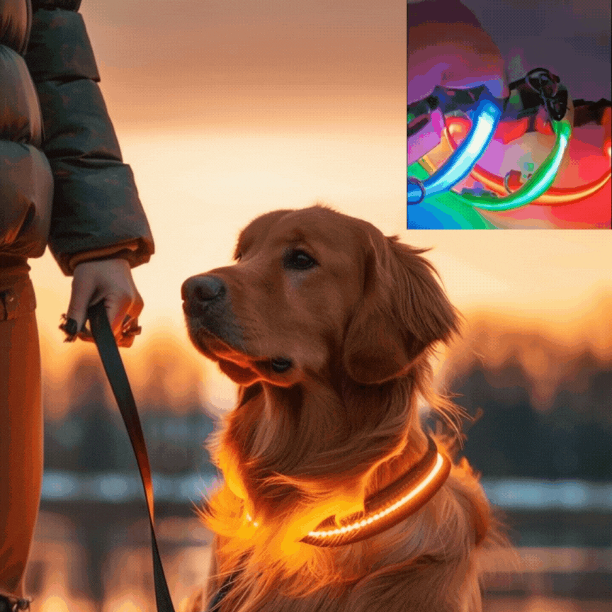 SafeGlow™ Hundehalsband für angstfreie Nachtspaziergänge